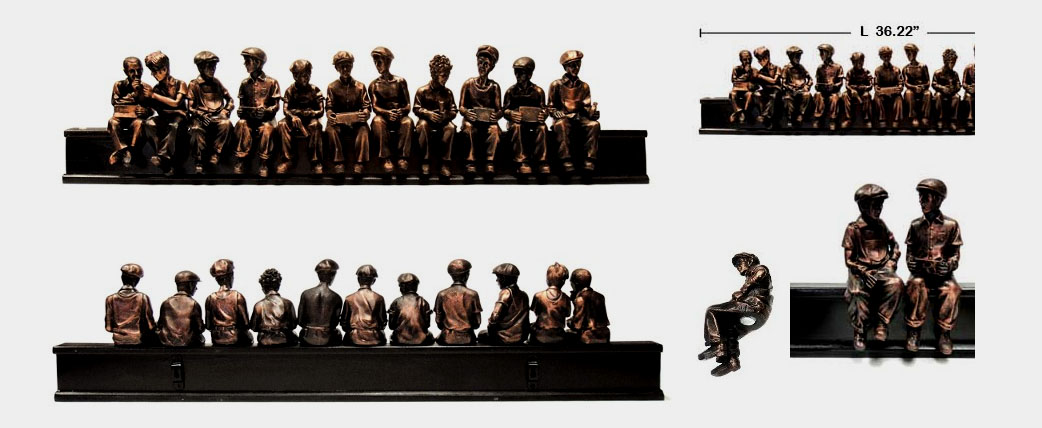 Bronze Steelworker Sculpture